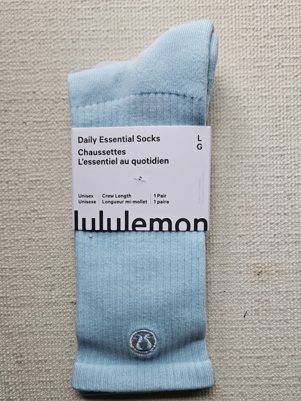 lululemon athletica Unisex Daily Essential Crew Socks - Light Blue